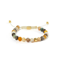 ALEXANDER LYNGGAARD Bamboo Leaf Agate Braided 6mm Bracelets