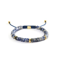 ALEXANDER LYNGGAARD Blue Spot Jasper Heishi Braided 6mm Bracelets