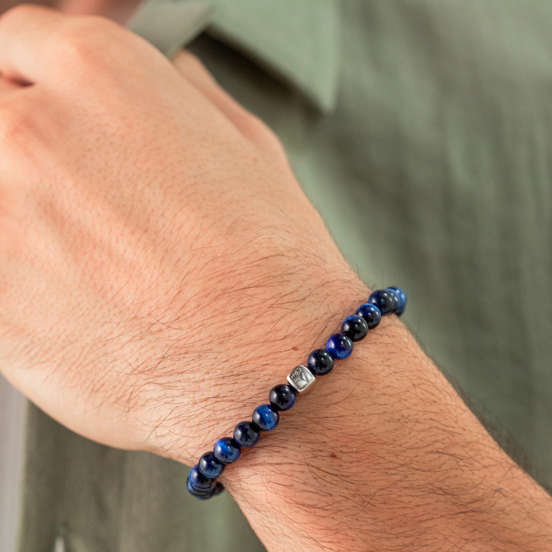 ALEXANDER LYNGGAARD Blue Tiger Eye 6mm Bracelets