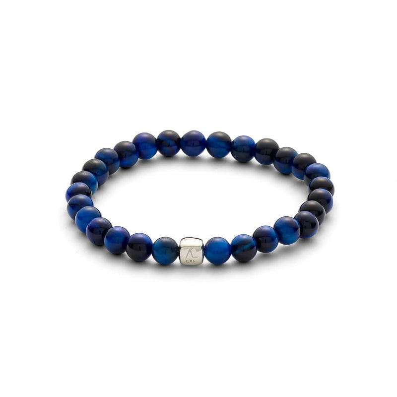 ALEXANDER LYNGGAARD Blue Tiger Eye 6mm Bracelets Black / Blue