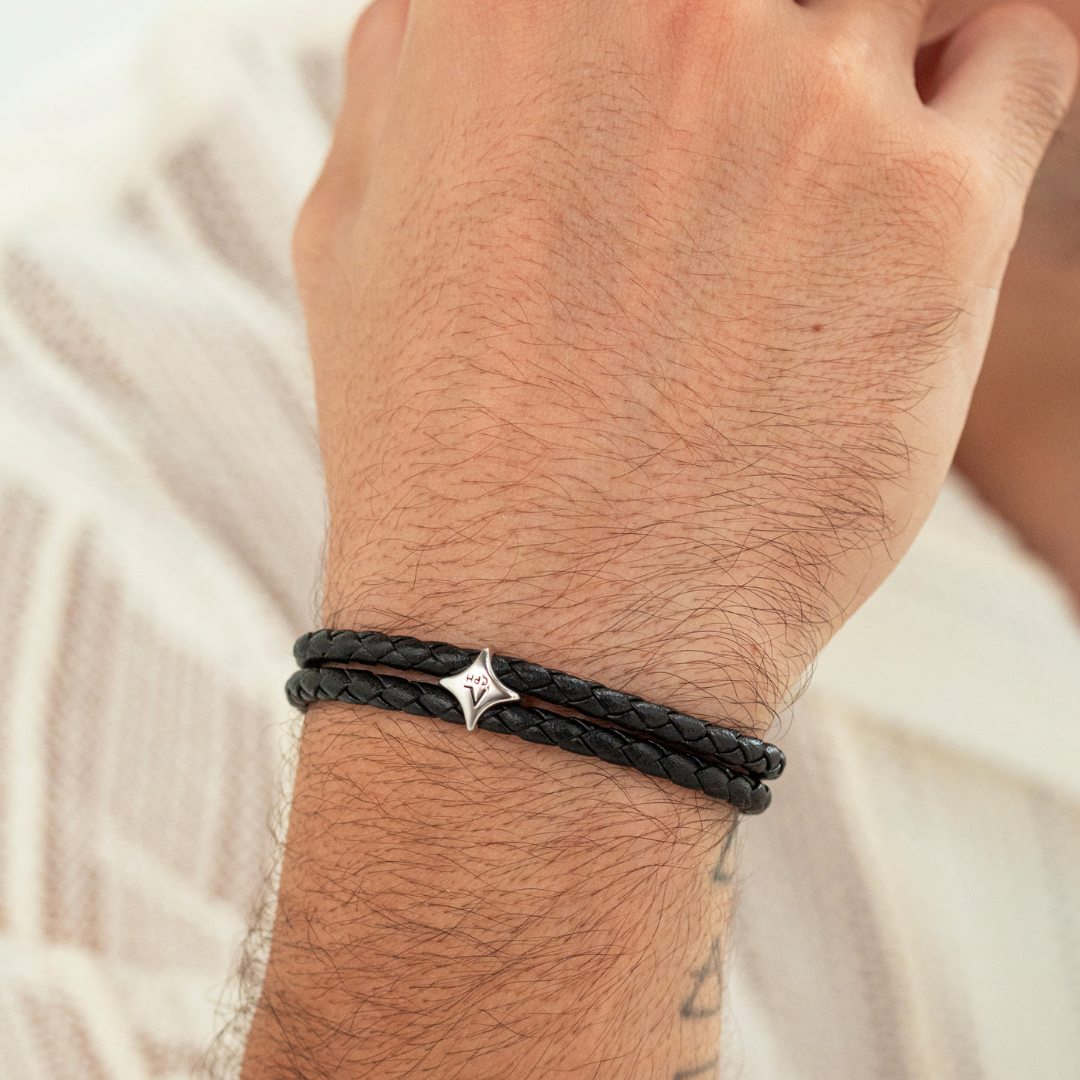 ALEXANDER LYNGGAARD Bolo Leather Black Bracelets