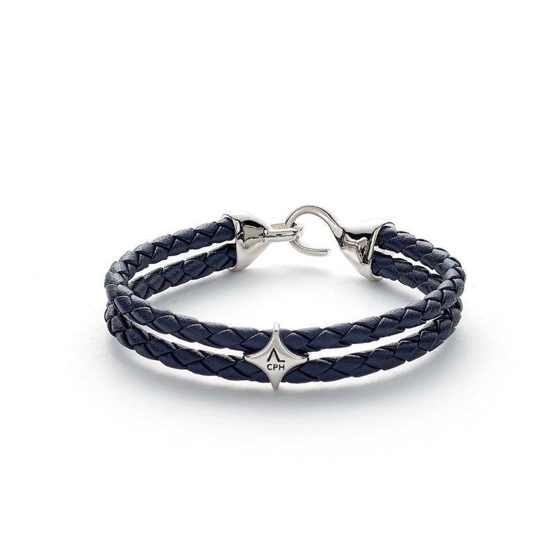 ALEXANDER LYNGGAARD Bolo Leather Blue Bracelets Blue
