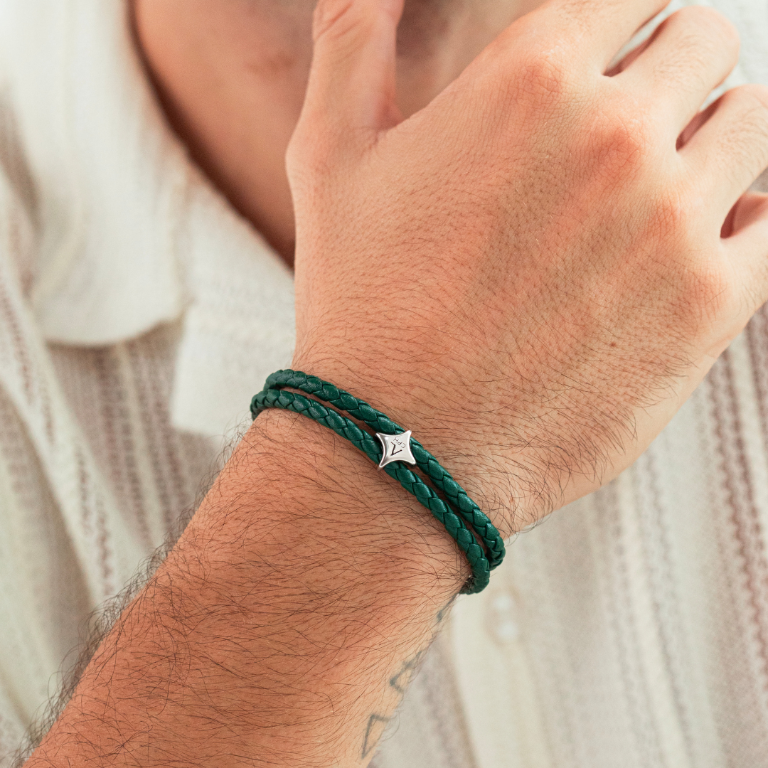 ALEXANDER LYNGGAARD Bolo Leather Green Bracelets