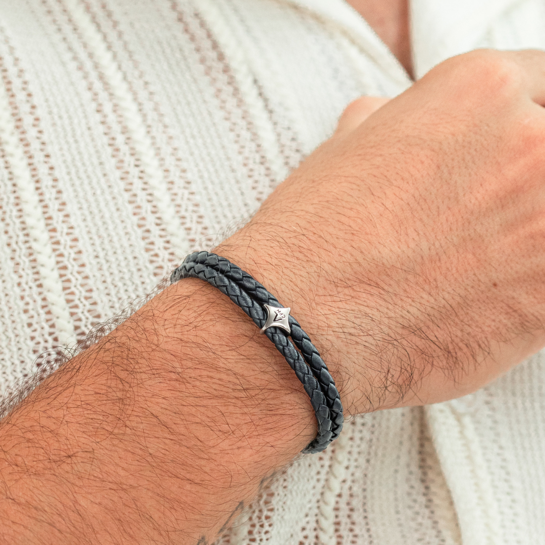 ALEXANDER LYNGGAARD Bolo Leather Grey Bracelets
