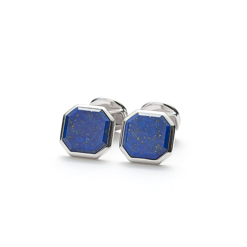 ALEXANDER LYNGGAARD Cufflinks Square Facet Lapis Cufflinks