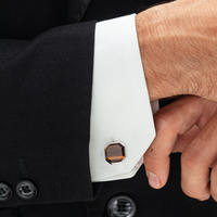 ALEXANDER LYNGGAARD Cufflinks Square Facet Tiger Eye Cufflinks