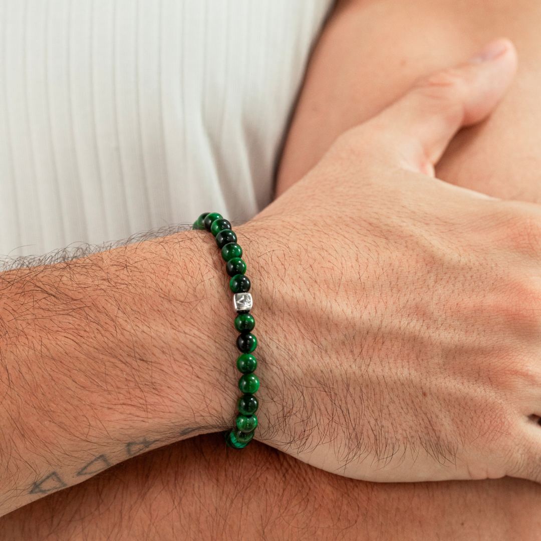ALEXANDER LYNGGAARD Green Tiger Eye 6mm Bracelets