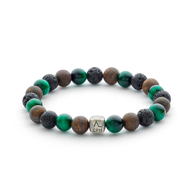 ALEXANDER LYNGGAARD Helsinki 8mm Bracelets Black / Brown / Green