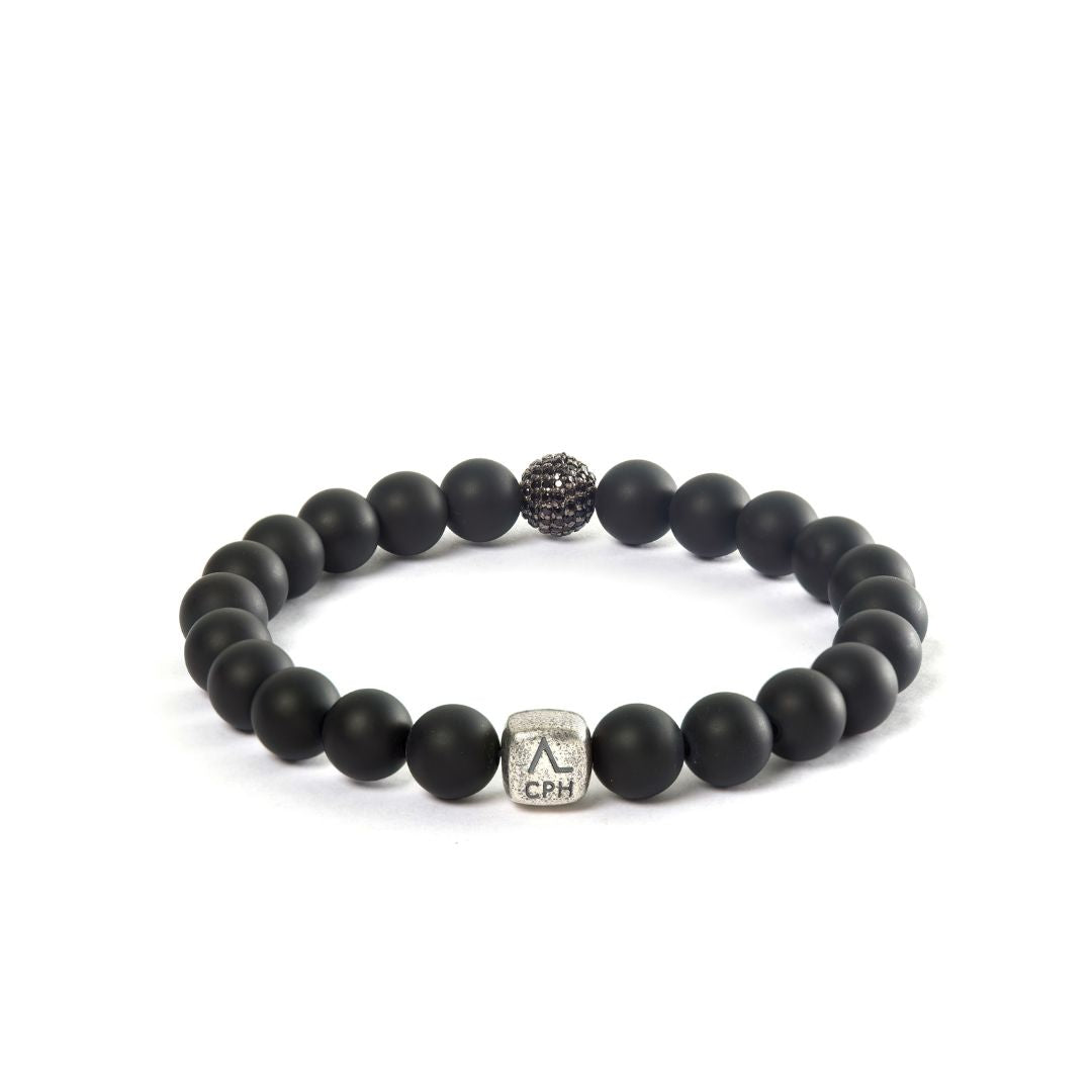 ALEXANDER LYNGGAARD Onyx Matte & Black Diamond Bead 8mm Bracelets