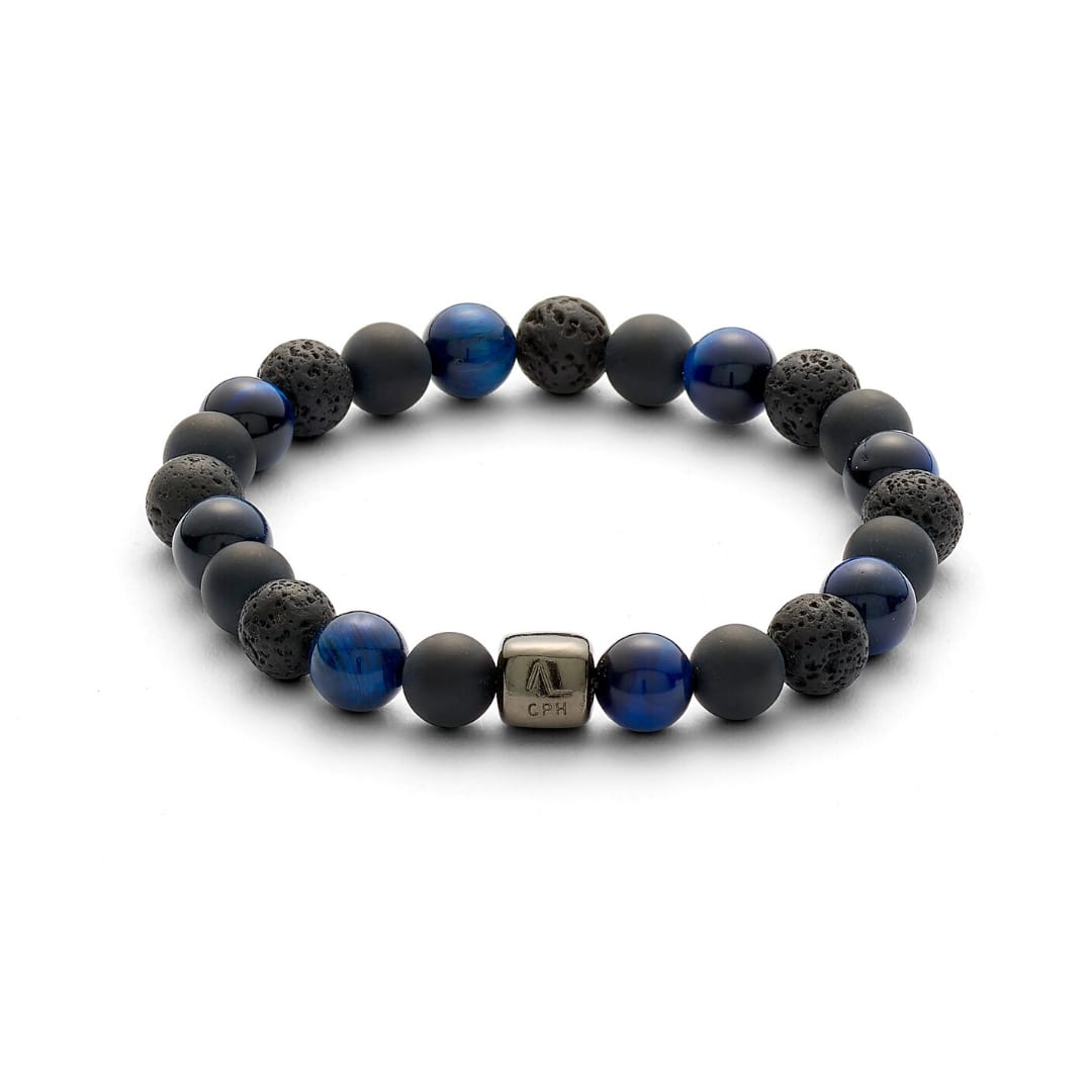 ALEXANDER LYNGGAARD Paris 8mm Bracelets Black / Blue
