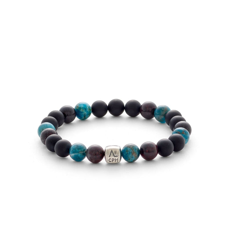 ALEXANDER LYNGGAARD Rome 8mm Bracelets Black / Brown / Blue