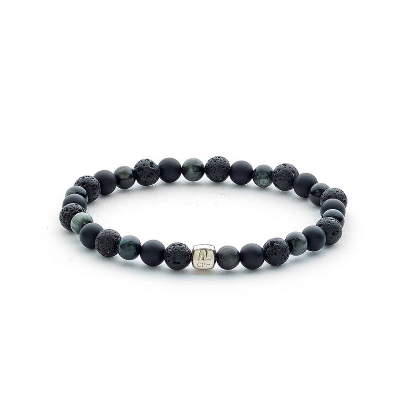 ALEXANDER LYNGGAARD Stockholm 6mm Bracelets Black / Grey
