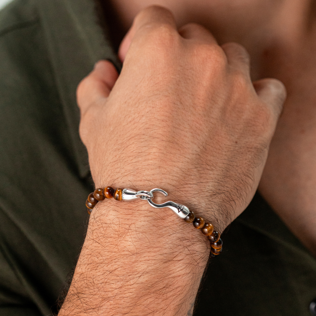ALEXANDER LYNGGAARD Tiger Eye with Hook Clasp 6mm Bracelets