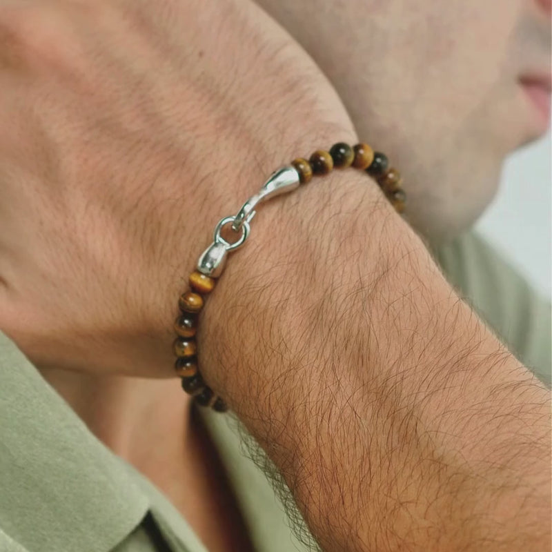 ALEXANDER LYNGGAARD Tiger Eye with Hook Clasp 6mm Bracelets