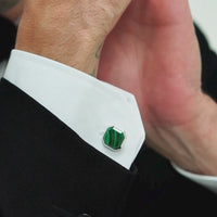 ALEXANDER LYNGGAARD Cufflinks Square Facet Malachite Cufflinks Green